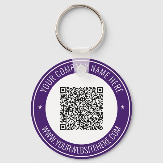 Ihr QR-Code und Ihr Text-Werbeunternehmen Schlüsse Schlüsselanhänger (Vorderseite)