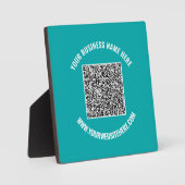 Ihr QR-Code und Ihre benutzerdefinierte Textebene  Fotoplatte (Vorderseite)