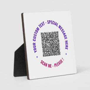 Ihr QR-Code und Ihre benutzerdefinierte Textebene  Fotoplatte