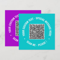Ihr QR-Code und Ihre benutzerdefinierte Textkarte