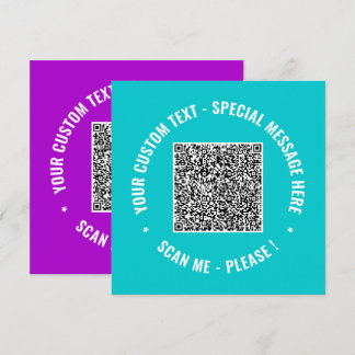 Ihr QR-Code und Ihre benutzerdefinierte Textkarte 