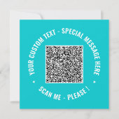 Ihr QR-Code und Ihre benutzerdefinierte Textkarte  (Vorderseite)