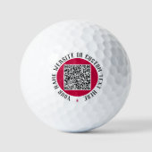 Ihr QR-Code und Ihre benutzerdefinierten Text-Brie Golfball (Vorderseite)