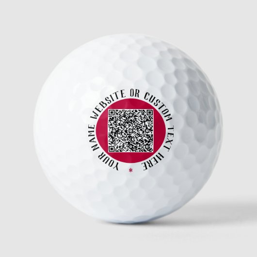 Ihr QR-Code und Ihre benutzerdefinierten Text-Brie Golfball (Vorderseite)