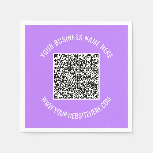 Ihr QR-Code und Ihre benutzerdefinierten TextNapki Serviette (Vorderseite)