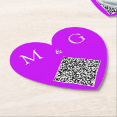 Ihr QR-Code und Ihre Briefe zum Hochzeitspapier-Un Untersetzer (angewinkelt)