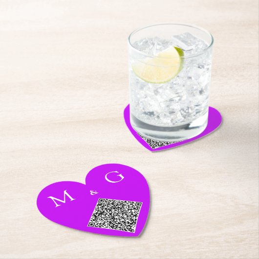 Ihr QR-Code und Ihre Briefe zum Hochzeitspapier-Un Untersetzer (Vor Ort)