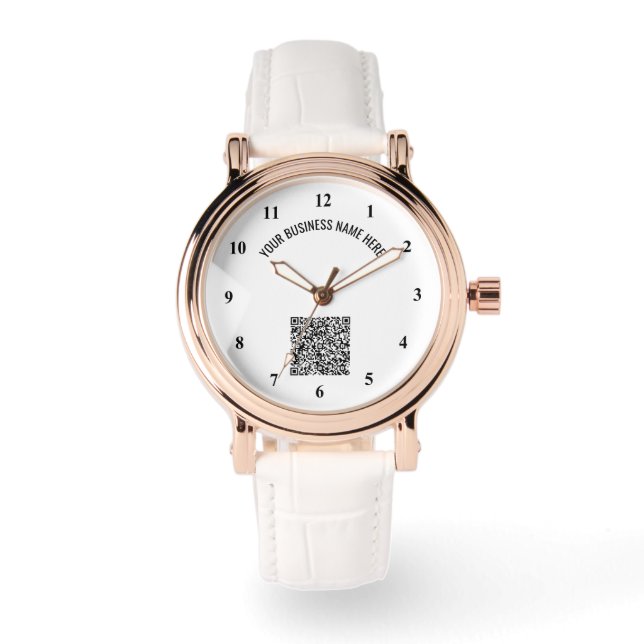 Ihr QR-Code und Ihre Personalisierte Textüberwachu Armbanduhr (Vorderseite)