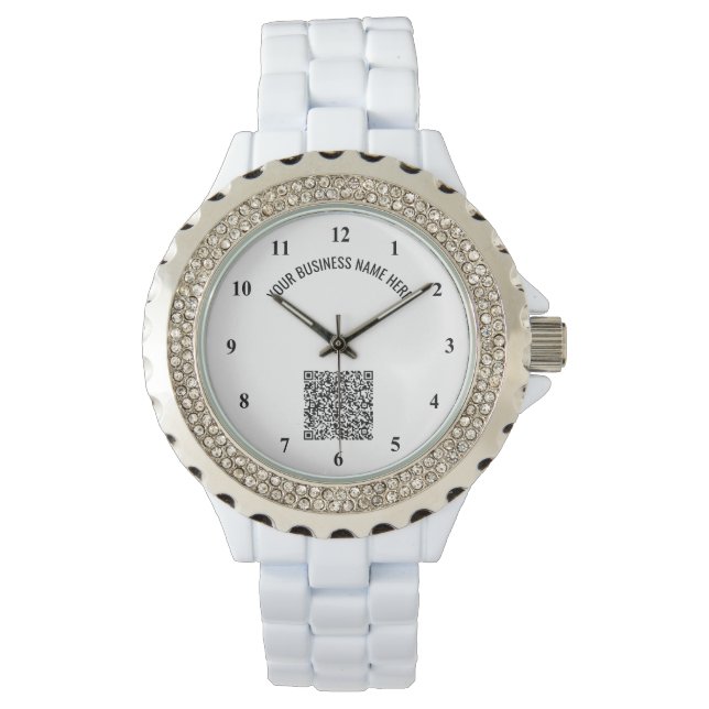 Ihr QR-Code und Ihre Personalisierte Textüberwachu Armbanduhr (Vorderseite)