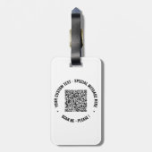 Ihr QR-Code und Ihre Vorlage für benutzerdefiniert Gepäckanhänger (Rückseite vertikal)