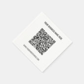 Ihr QR-Code und Ihre Vorlage für benutzerdefiniert Serviette (Ecke)