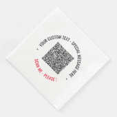 Ihr QR-Code und Ihre Vorlage für benutzerdefiniert Serviette (Ecke)