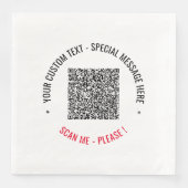 Ihr QR-Code und Ihre Vorlage für benutzerdefiniert Serviette (Vorderseite)