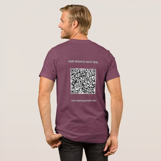 Ihr QR-Code und Ihre Werbung für kundenspezifische Tri-Blend Shirt (Rückseite voll)