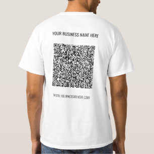 Ihr QR-Code und individuelles Text Business T-Shir T-Shirt