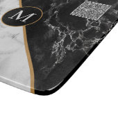 Ihr QR-Code und Letter Glass Cutting Board Marmor Schneidebrett (Ecke)