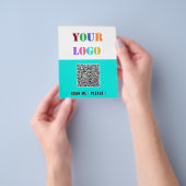 Ihr QR-Code und Logo Werbeflyer für Ihr Unternehme Flyer (Gruppe)