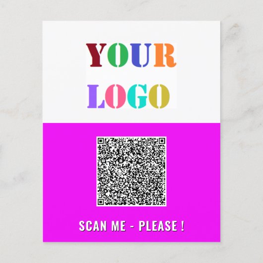Ihr QR-Code und Logo Werbeflyer für Ihr Unternehme Flyer (Hinten)
