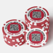 Ihr QR-Code und Text Branded Poker Chips Beispiel (Stapel)