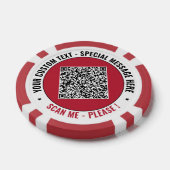 Ihr QR-Code und Text Branded Poker Chips Beispiel (Einzeln)