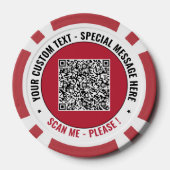 Ihr QR-Code und Text Branded Poker Chips Beispiel (Rückseite)