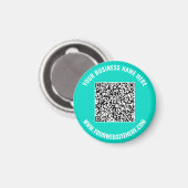 Ihr QR-Code und Text Geschäftliches Werbemagnet Magnet (Vorderseite/Rückseite)