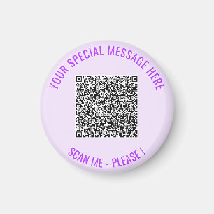 Ihr QR-Code und Text personalisierter Magnet Vorla
