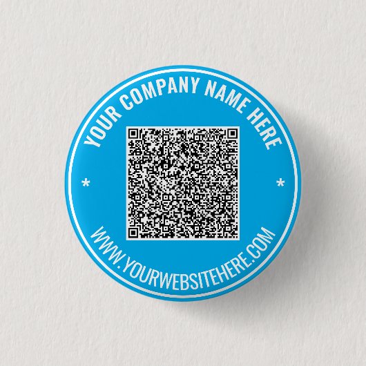 Ihr QR-Code und Text Promotional Buttons Vorlage (Vorderseite)