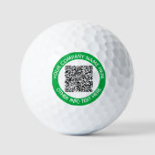Ihr QR-Code und Text-Stempel Golfbälle Beispiel (Vorderseite)