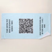 Ihr QR-Code und Text Strandtuch Benutzerdefinierte (Vorderseite)