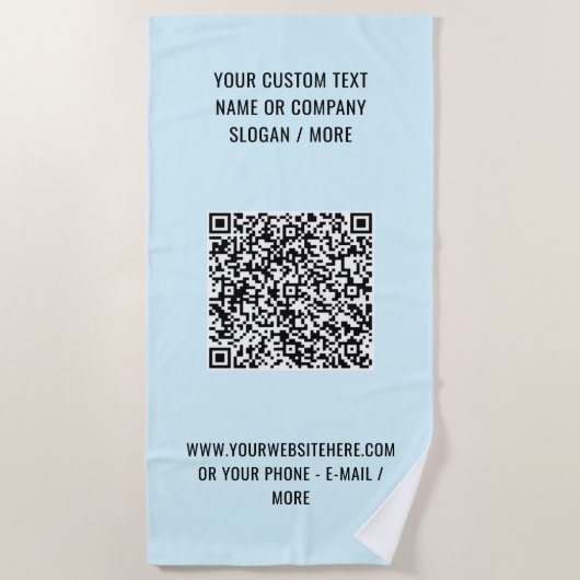 Ihr QR-Code und Text Strandtuch Benutzerdefinierte (Vorderseite)