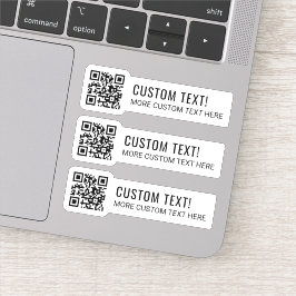 Ihr QR-Code und zwei Zeilen Textaufkleber Aufkleber