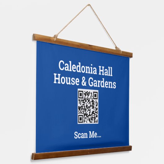 Ihr QR-Code Wandteppich Mit Holzrahmen (Gewinkelt)