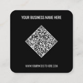 Ihr QR-Code Werbe Visitenkarten Beispiel Quadratische Visitenkarte (Rückseite)