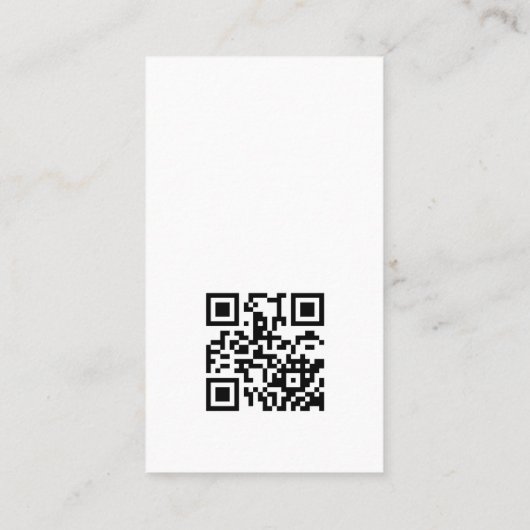 Ihr QR-Logo Moderner Minimalistischer Beruflich Visitenkarte (Rückseite)