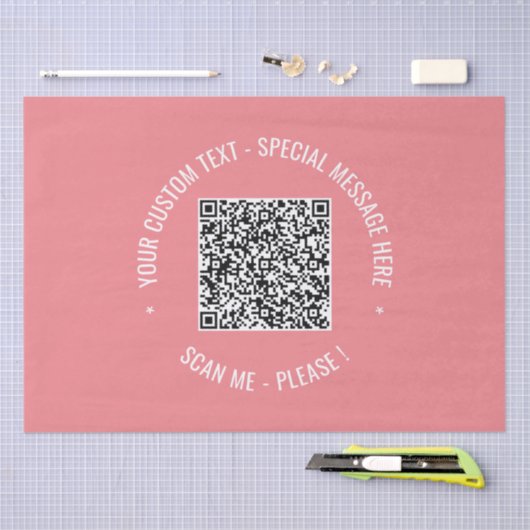 Ihr QR-Scan-Info Benutzerdefiniertes Textfachpapie Seidenpapier (Handwerk)