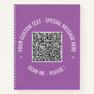 Ihr QR-Scan-Info für benutzerdefiniertes TextNoteb Notizblock