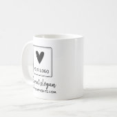 Ihr Quadrat-Logo-Marken-Text Kaffeetasse (Vorderseite Links)