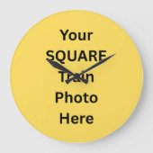 Ihr Quadrat-Zugfoto Große Wanduhr (Vorderseite)