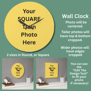 Ihr Quadrat-Zugfoto  Große Wanduhr