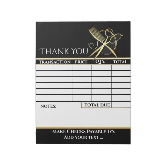 Ihr Rechnungs-Editor Notizblock (Rotiert)