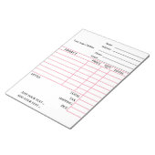 Ihr Rechnungs-Editor Notizblock (angewinkelt)