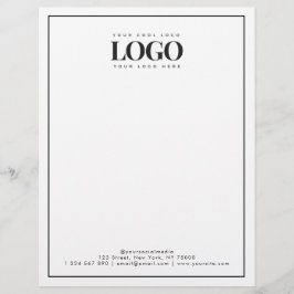 Ihr Rectangle Business-Logo hier Minimal Border Briefbogen