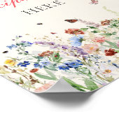 Ihr Rezept hier verlassen | Bohemische Wildblumen Poster (Ecke)