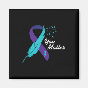 Ihr Ribbon Suicide Awareness Mental Health Magnet