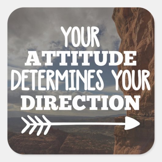 Ihr Richtungsangebot Quadratischer Aufkleber (Vorderseite)