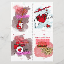 Ihr Rock Cut & Share Kids Valentine Day Cards