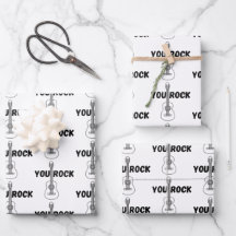 Ihr Rock Gitarre Wrapping Paper Sheets