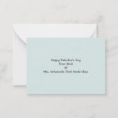 Ihr Rock-Klassenzimmer Valentinstag Mitteilungskarte (Rückseite)