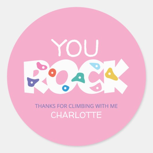 Ihr Rock Rock Climbing Danke Sticker (Vorderseite)